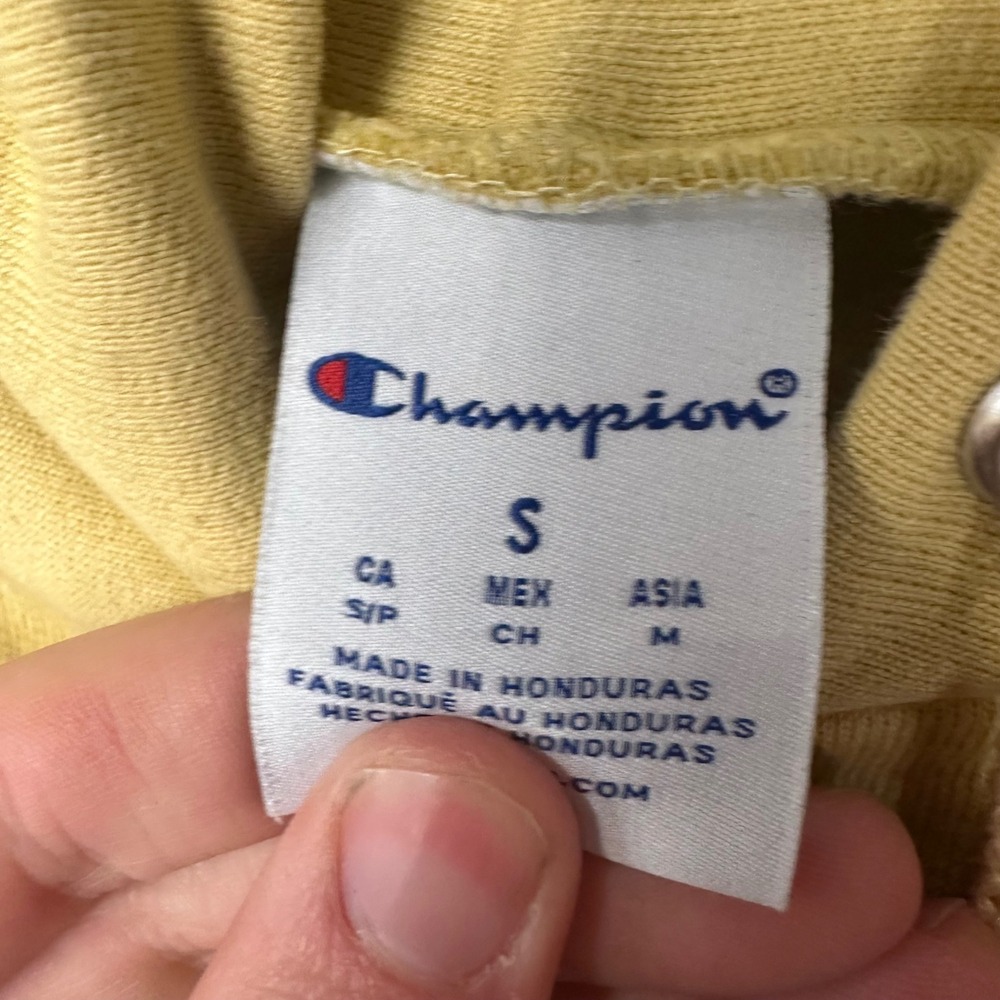 Champion JMU Dukes Pullover Hoodie Sweatshirt Yellow Size S - Picture 3 of 4